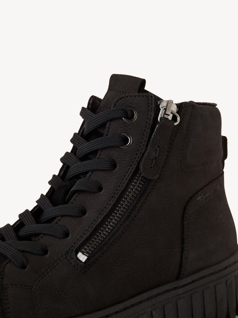 Bottine en cuir - noir, BLACK, hi-res