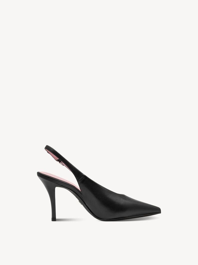 Scarpe con cinturino alla caviglia - nero, BLACK LEATHER, hi-res