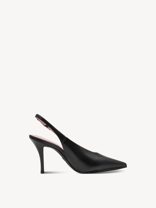 Scarpe con cinturino alla caviglia, BLACK LEATHER, hi-res