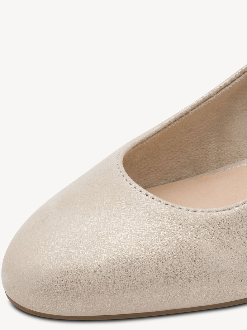 Escarpin en cuir - beige, BEIGE GLAM, hi-res