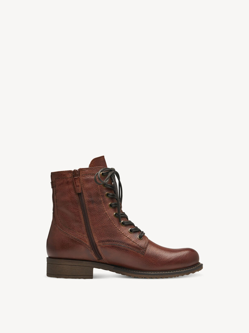 Leather Bootie - brown, COGNAC, hi-res