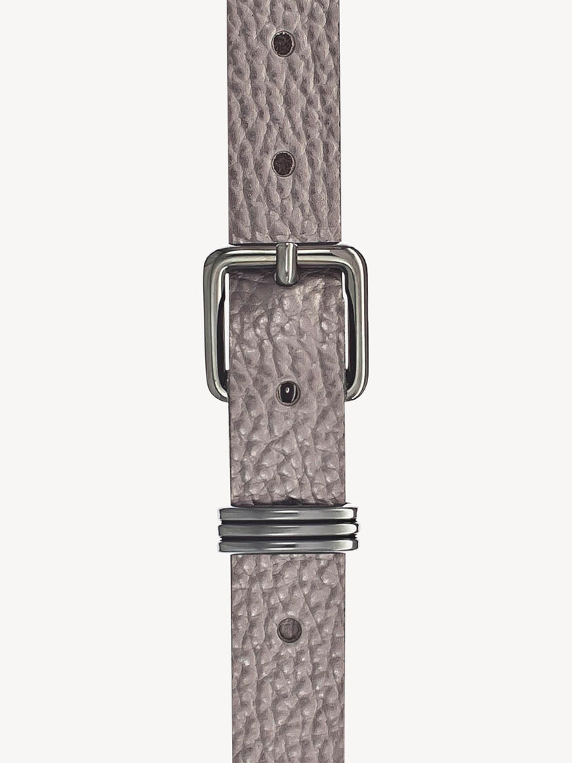 Leren Riem - zilver, silbergrau metallic, hi-res