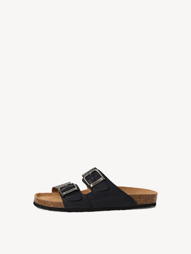 Leather Mule - black, BLACK PULL-UP, hi-res
