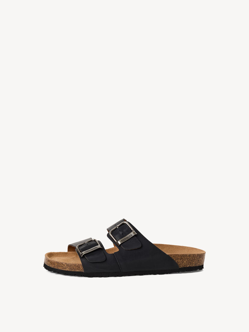 Leren Slipper - zwart, BLACK PULL-UP, hi-res