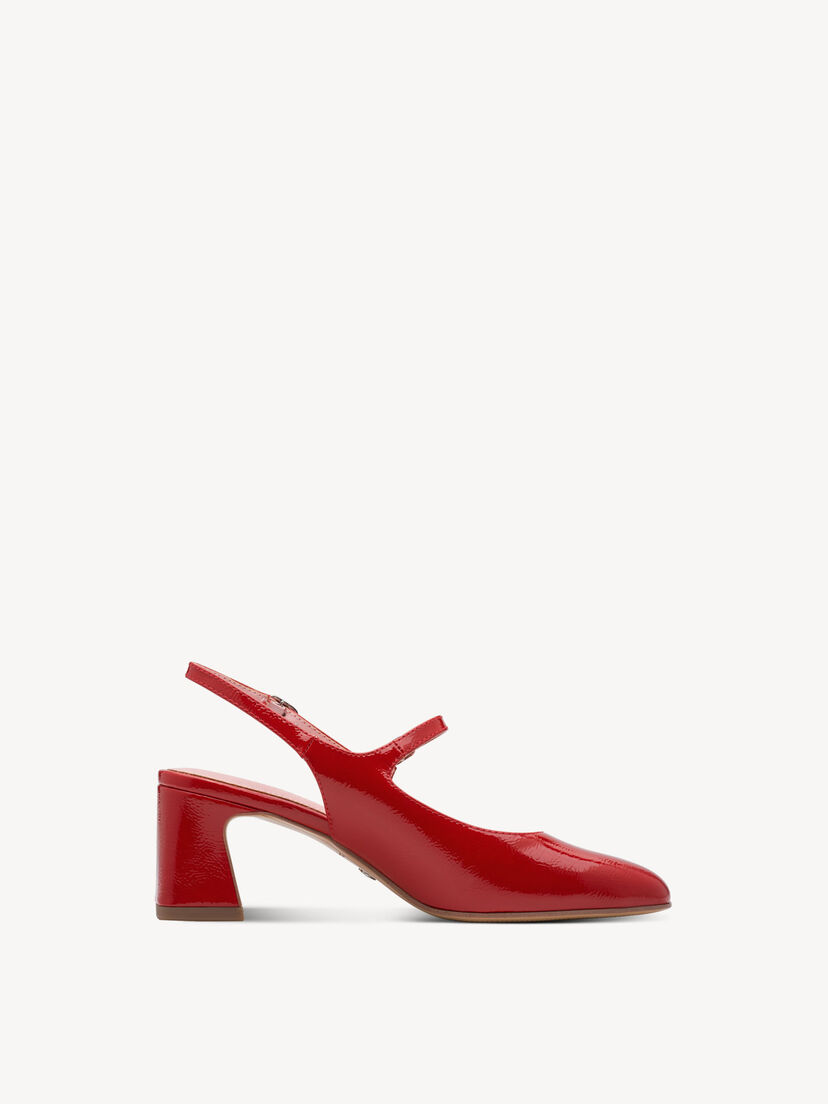 Slingpumps - rood, RED PATENT, hi-res