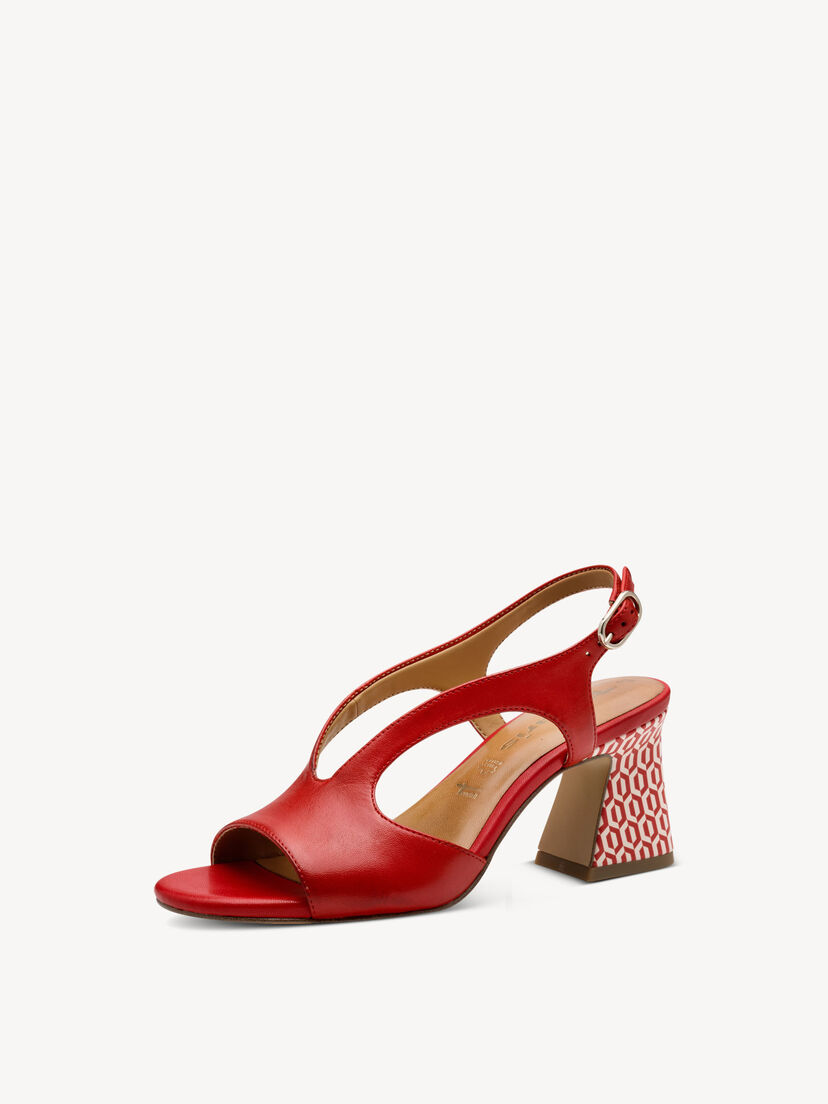 Leren Sandaaltje - rood, RED, hi-res