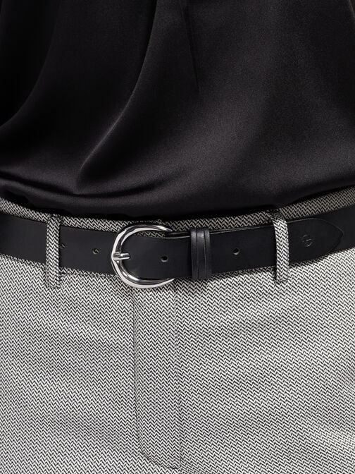 Ledergürtel, schwarz, hi-res