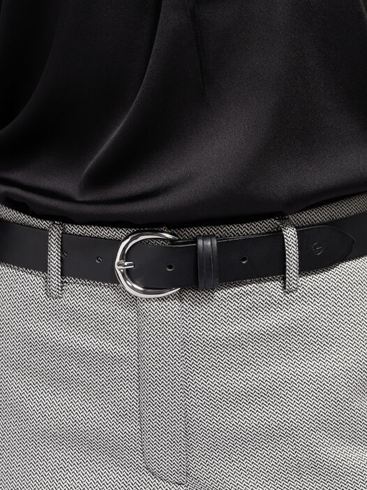 Leren riem, zwart, hi-res