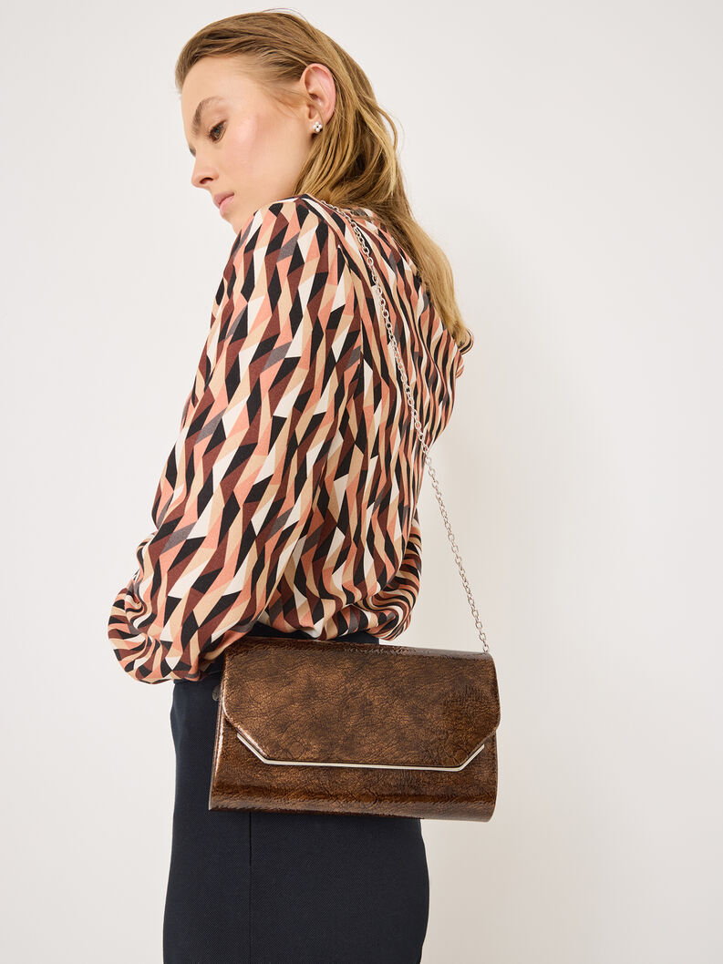 Clutch bag - brown, Bronze, hi-res