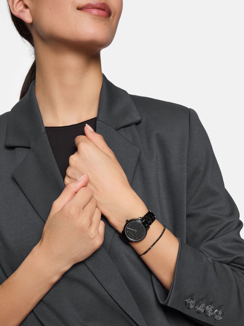 Uhr - schwarz, schwarz schwarz, hi-res