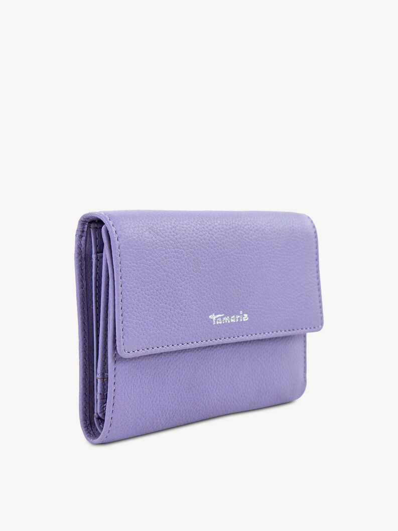 Portefeuille en cuir - mauve, lightpurple, hi-res