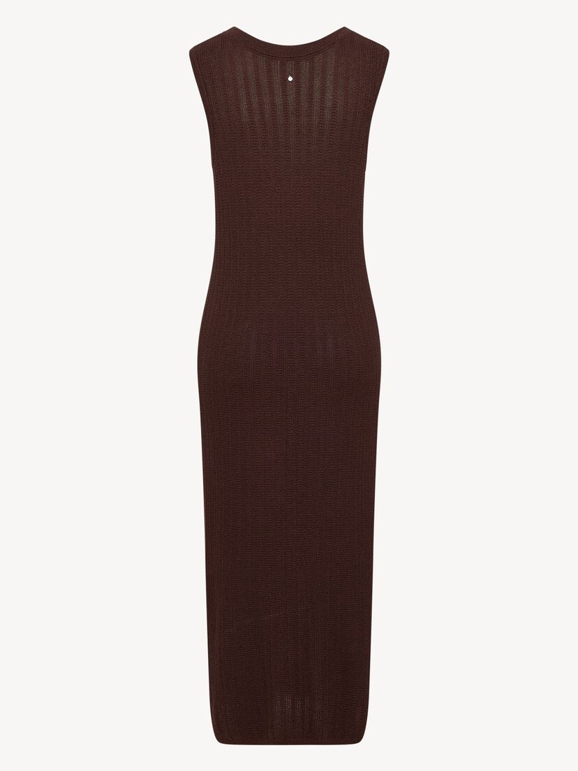 Gebreide jurk - bruin, Coffee Bean, hi-res