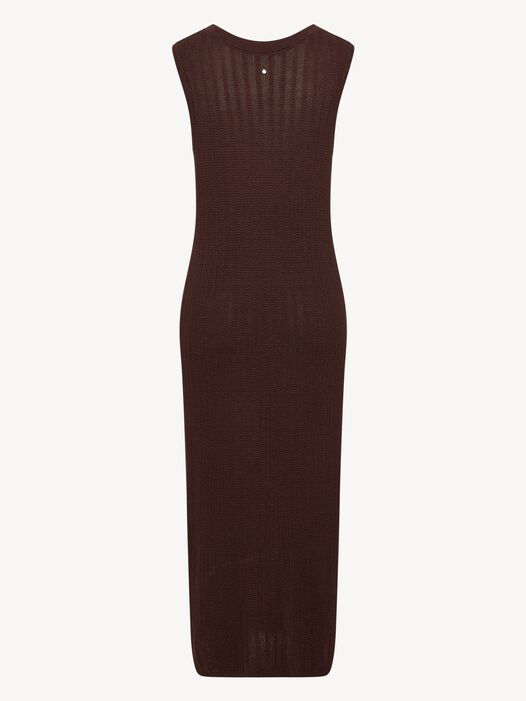 Gebreide jurk, Coffee Bean, hi-res