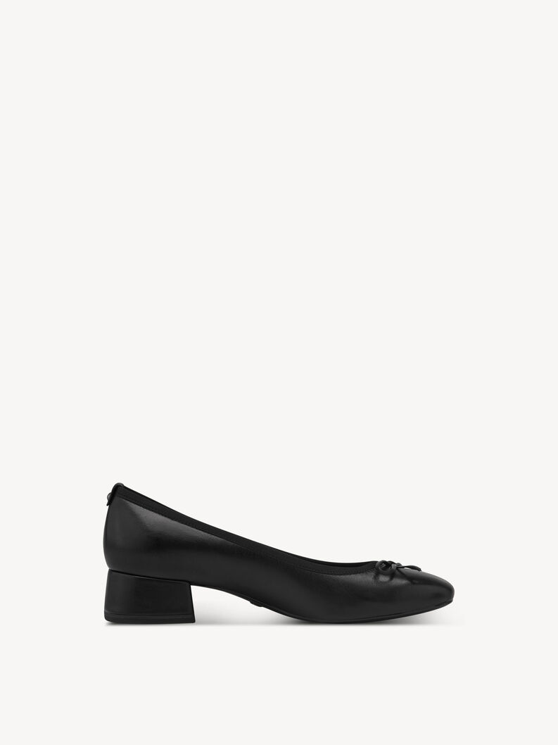 Leren Pumps - zwart, BLACK LEATHER, hi-res