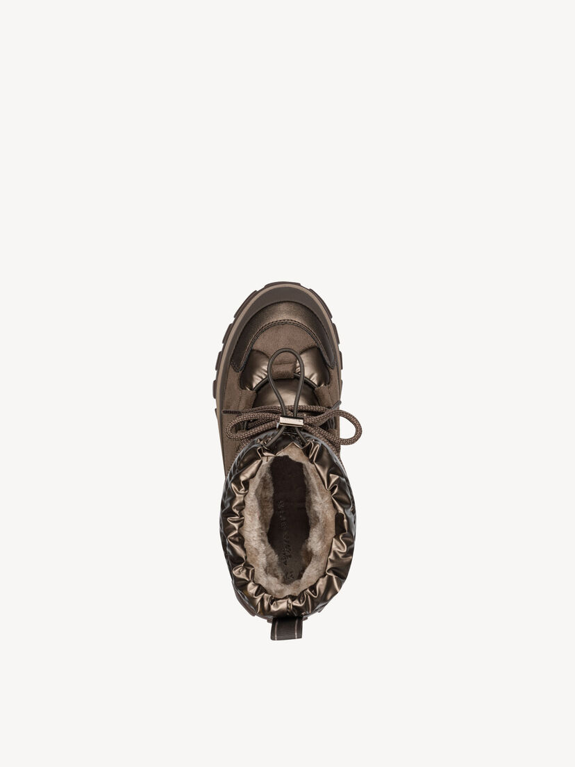 Enkellaarsje - metallic warme voering, BRONCE, hi-res