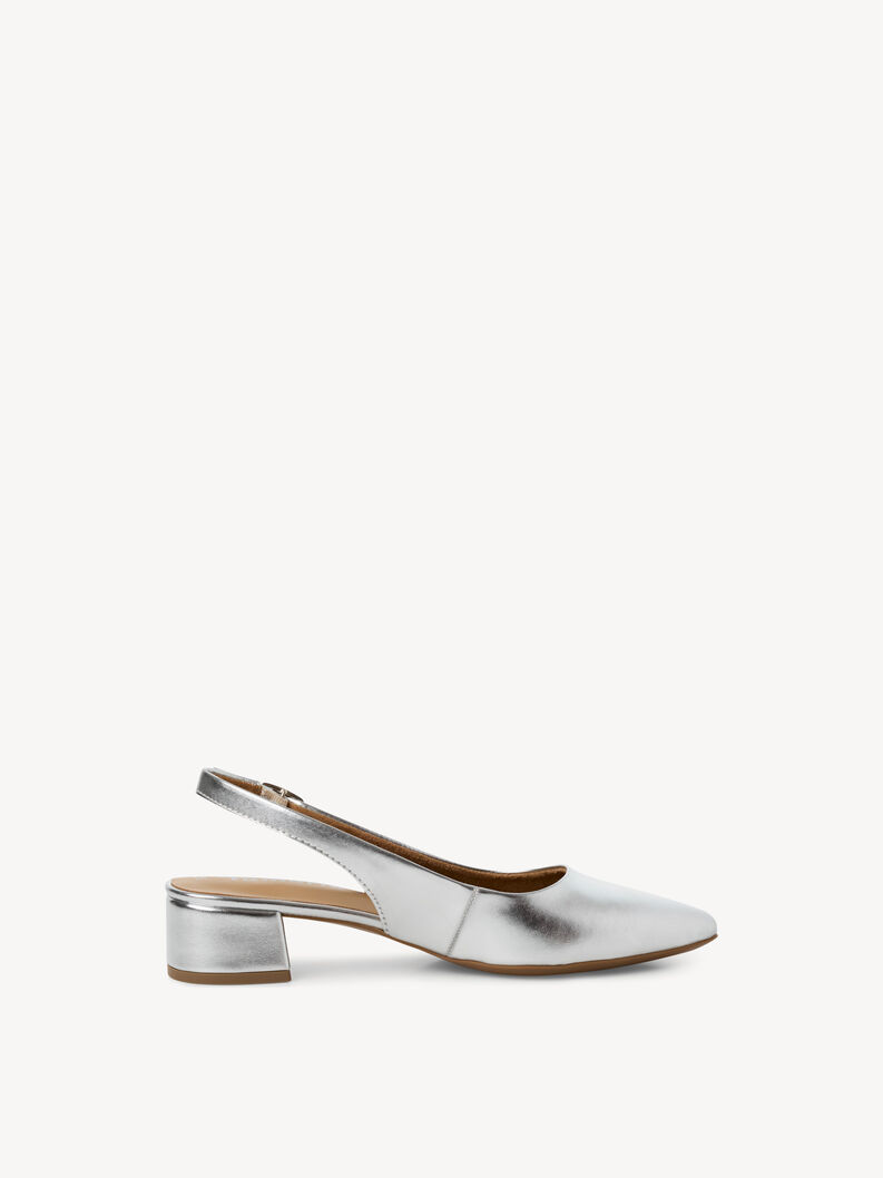 Sling pumps - metallic, SILVER METALL., hi-res