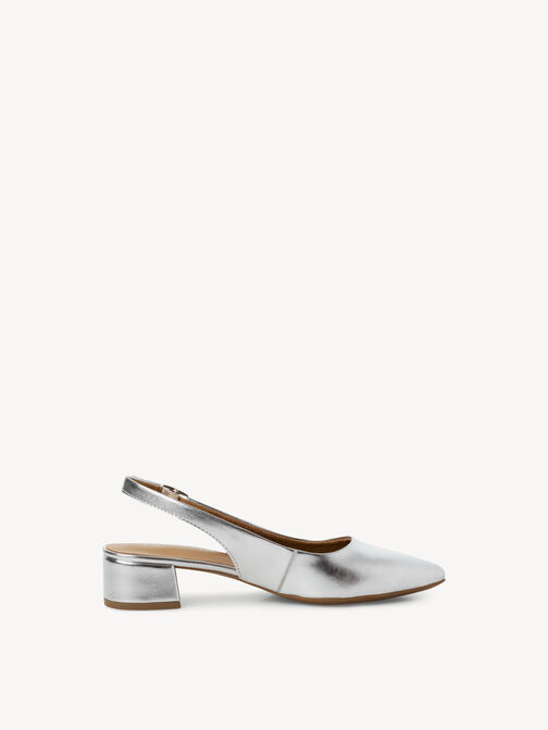 Slingpumps, SILVER METALL., hi-res