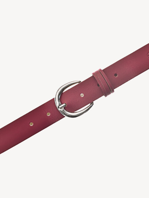 Leather belt, Korallenrot, hi-res