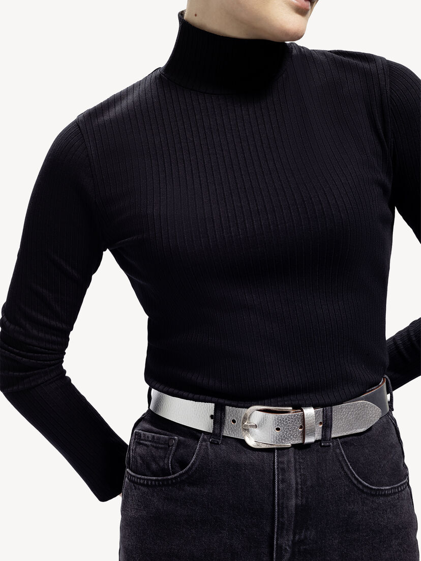 Leren Riem - zilver, Silber, hi-res