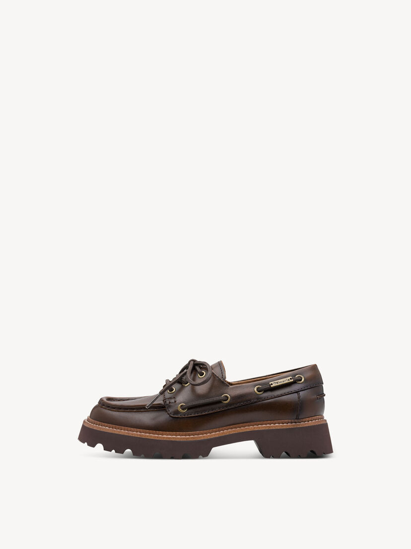 Leren Lage schoen - bruin, MOCCA LEATHER, hi-res
