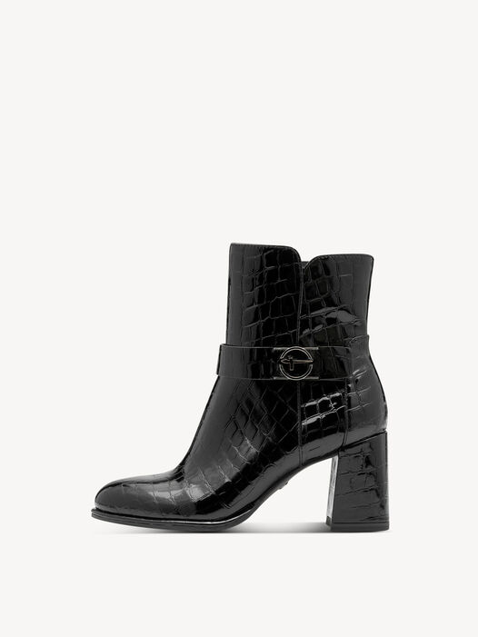 Enkellaarsje, BLACK CROCO, hi-res