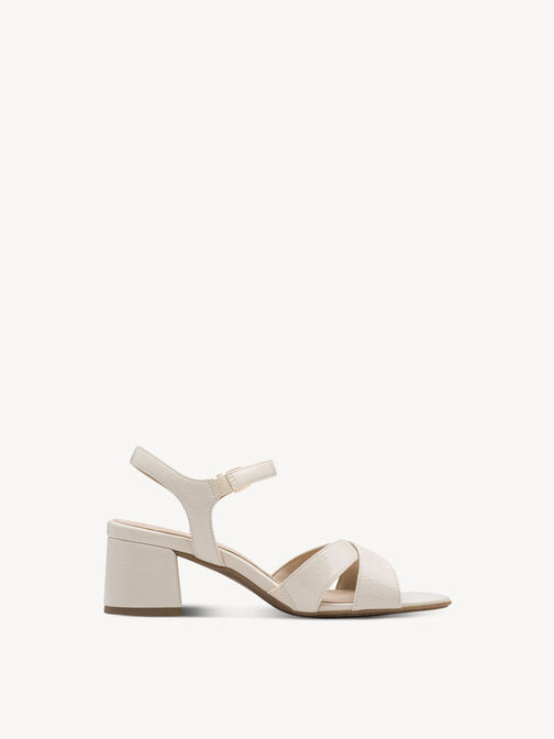 Heeled sandal, IVORY PATENT, hi-res