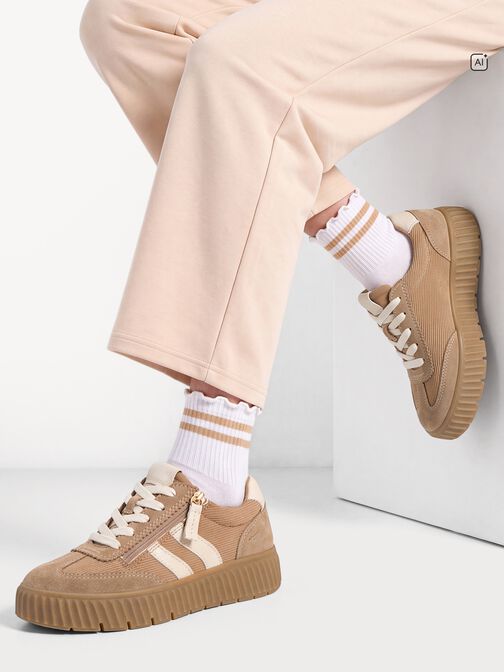 Sneaker, CAMEL/CORD, hi-res