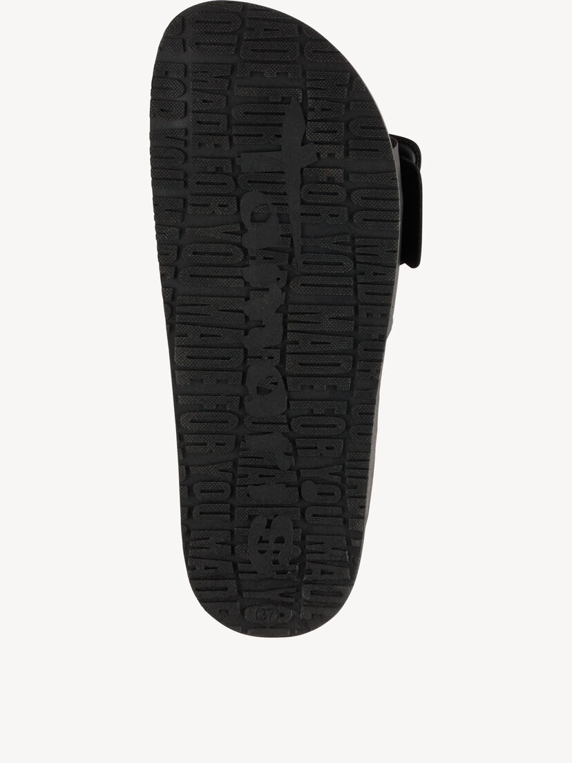 Leren Slipper - zwart, BLACK LEATHER, hi-res