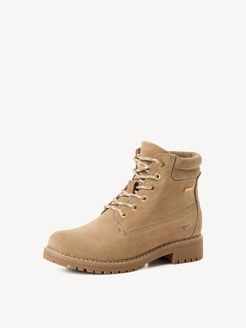 Leren Enkellaarsje - beige warme voering, beige, hi-res