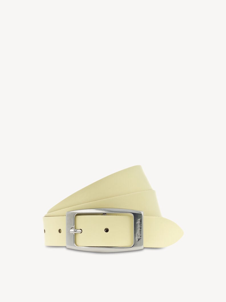 Leather Belt - yellow, transparent gelb, hi-res