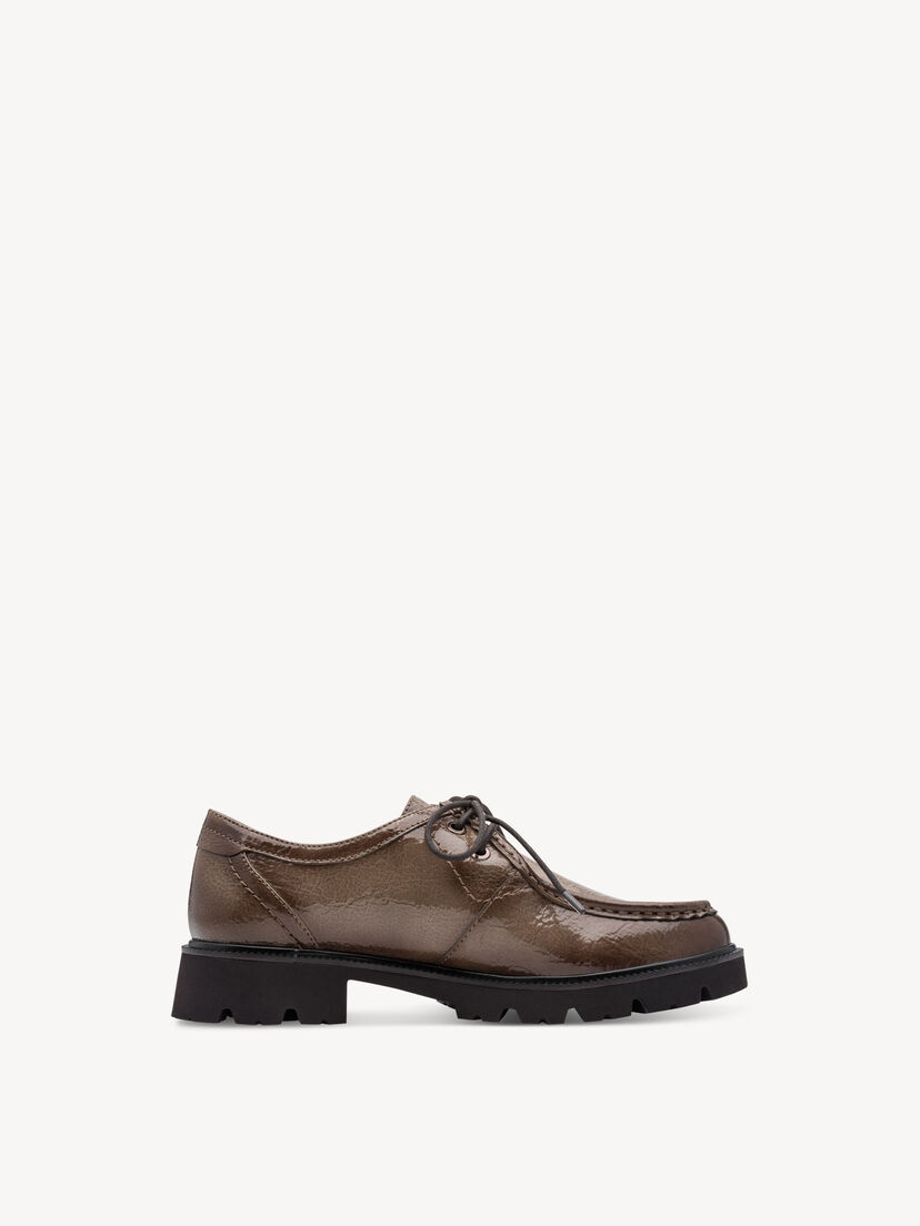 Lage schoen - grijs, STONE PATENT, hi-res