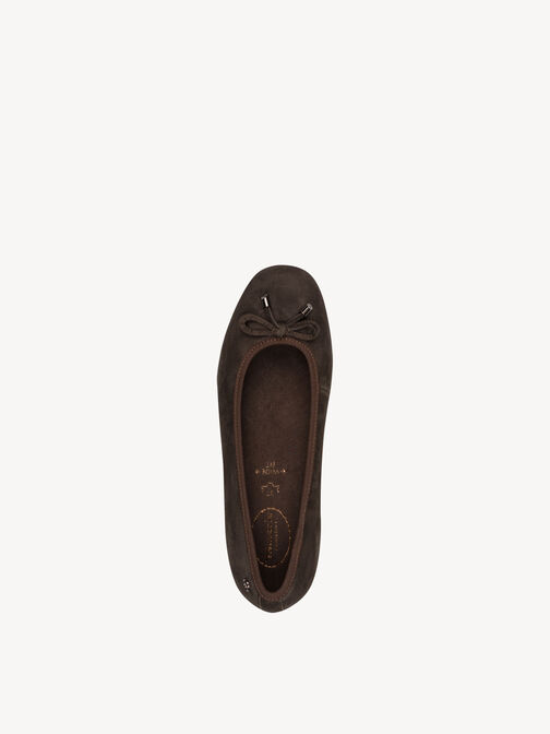 Leather Ballerina, MOCCA SUEDE, hi-res