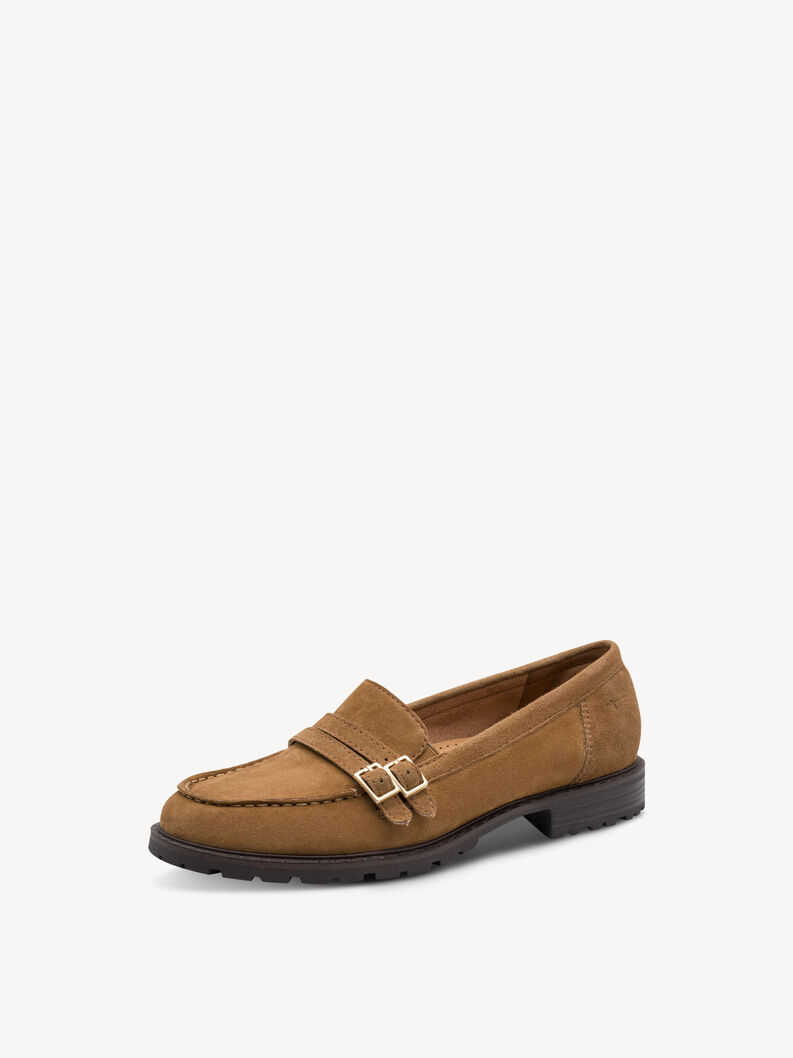 Leather Slipper - brown, CAMEL SUEDE, hi-res