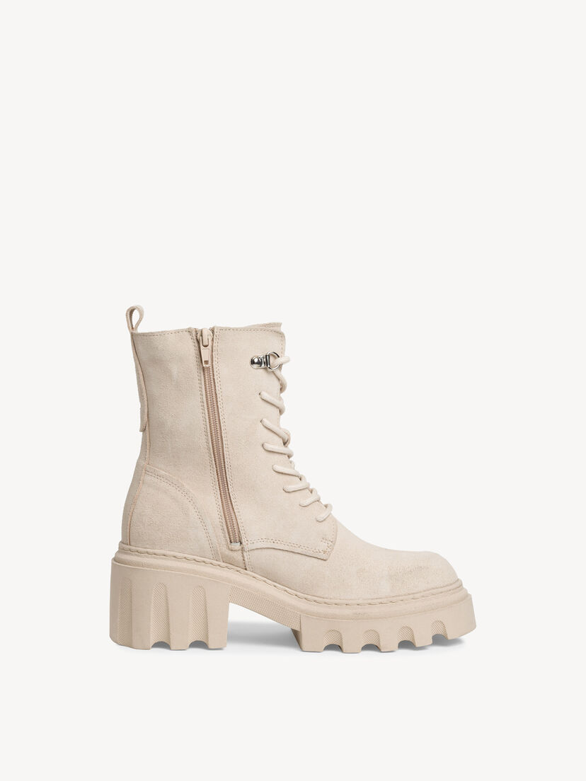 Leren Enkellaarsje - beige, ANTELOPE, hi-res