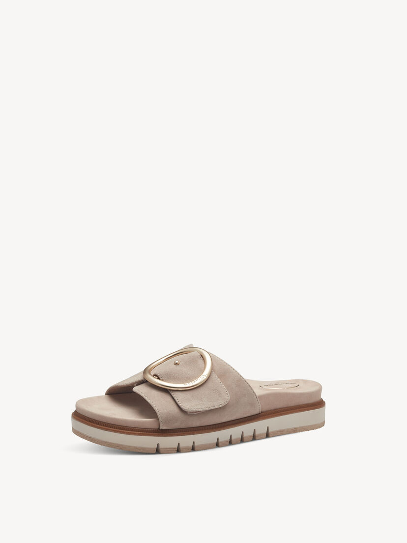 Leren Slipper - beige, beige, hi-res
