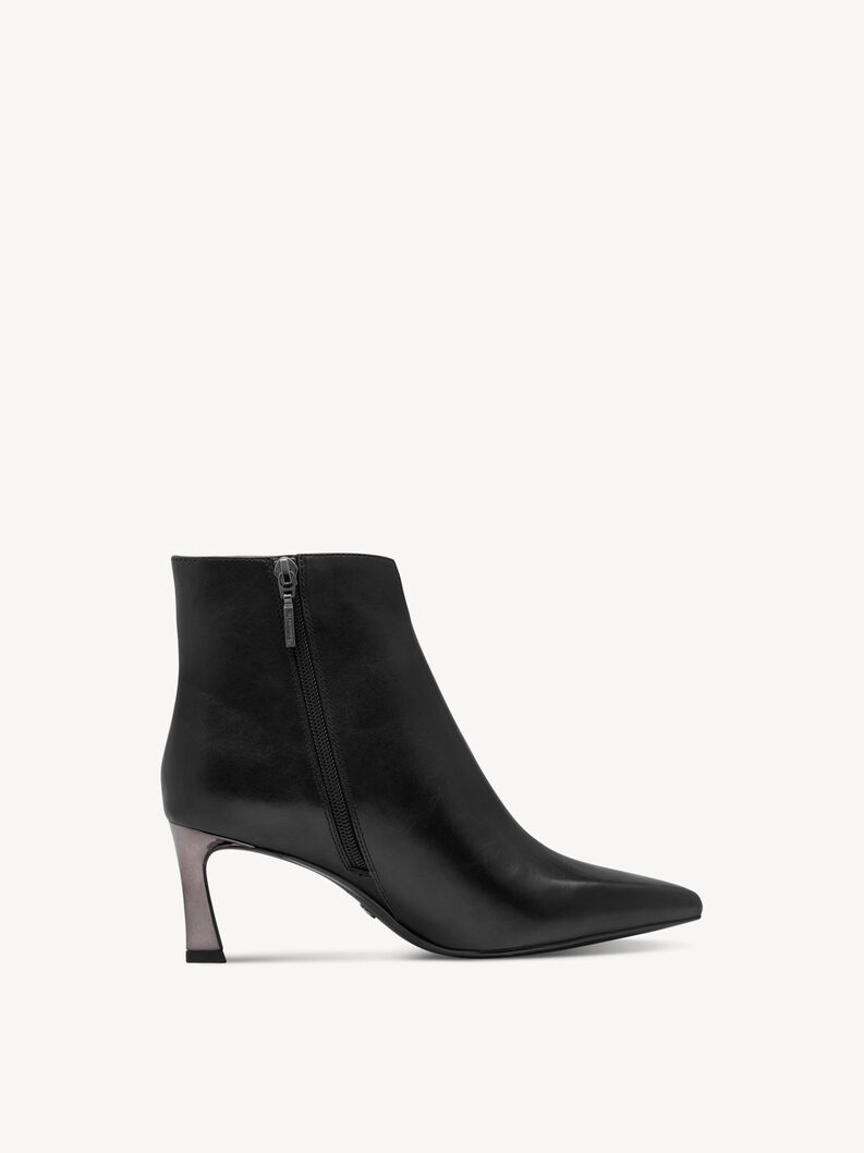 Bottine en cuir - noir, BLACK, hi-res