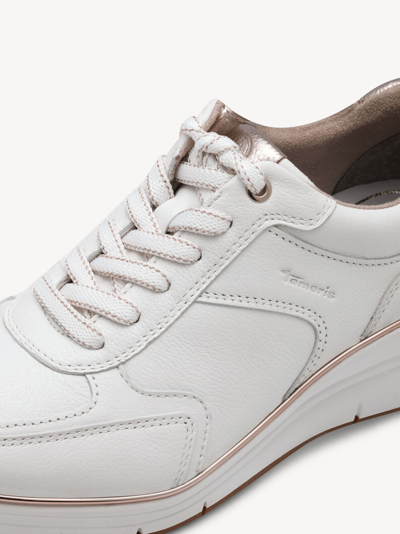 Ledersneaker - wei&szlig;, WHT/ROSE GOLD, hi-res