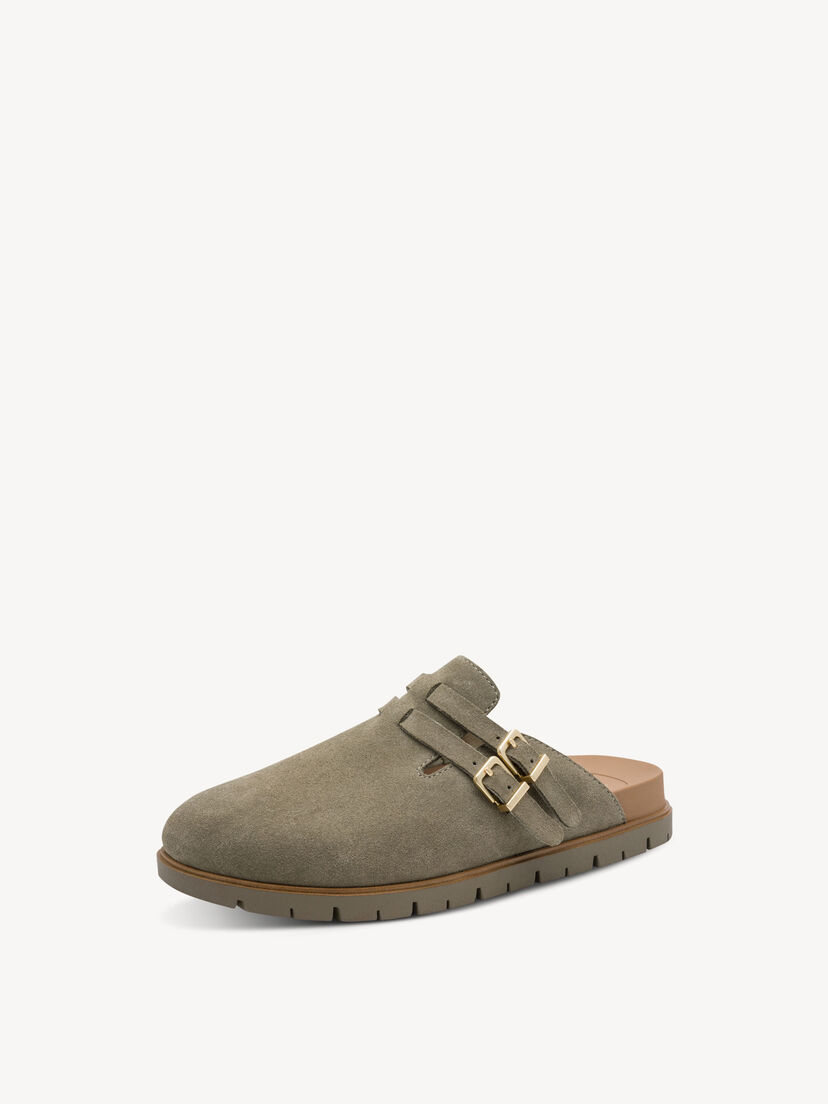 Leren Slipper - groen, SAGE, hi-res