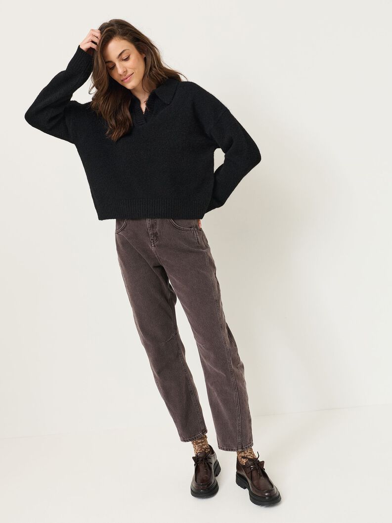 Trousers - brown, Mid Brown, hi-res