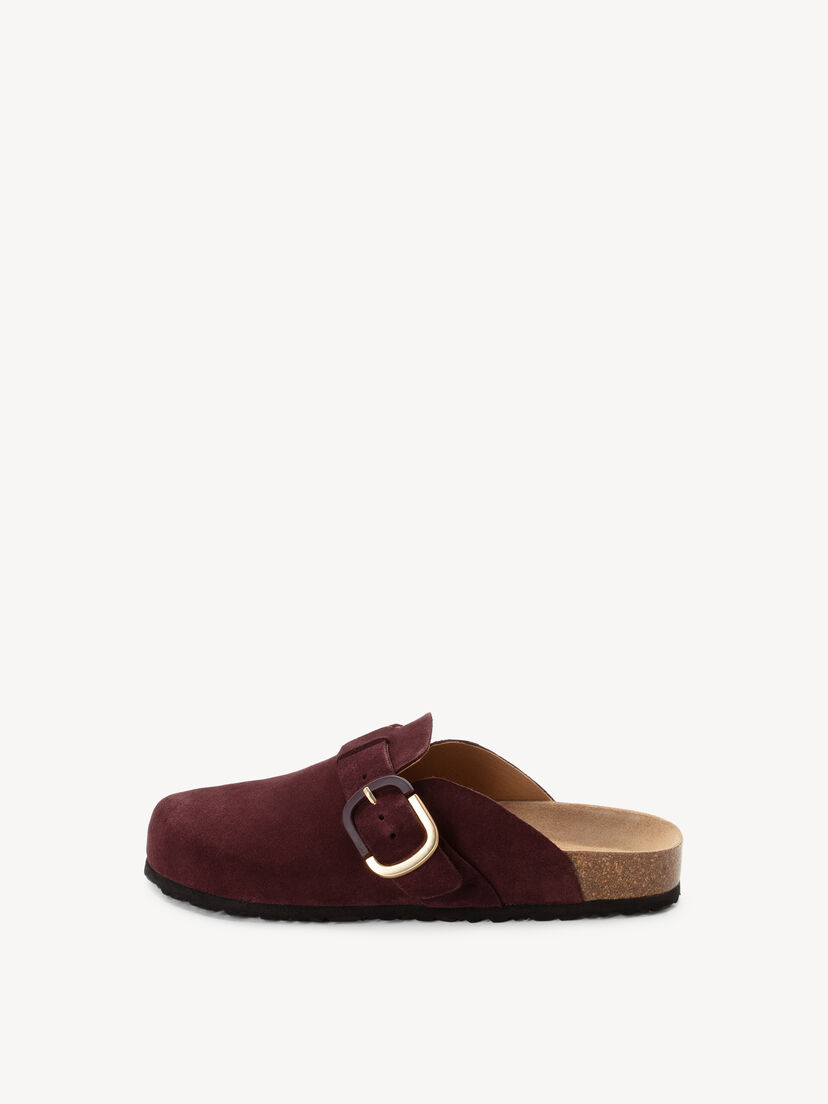 Leren Slipper - rood, BORDEAUX, hi-res