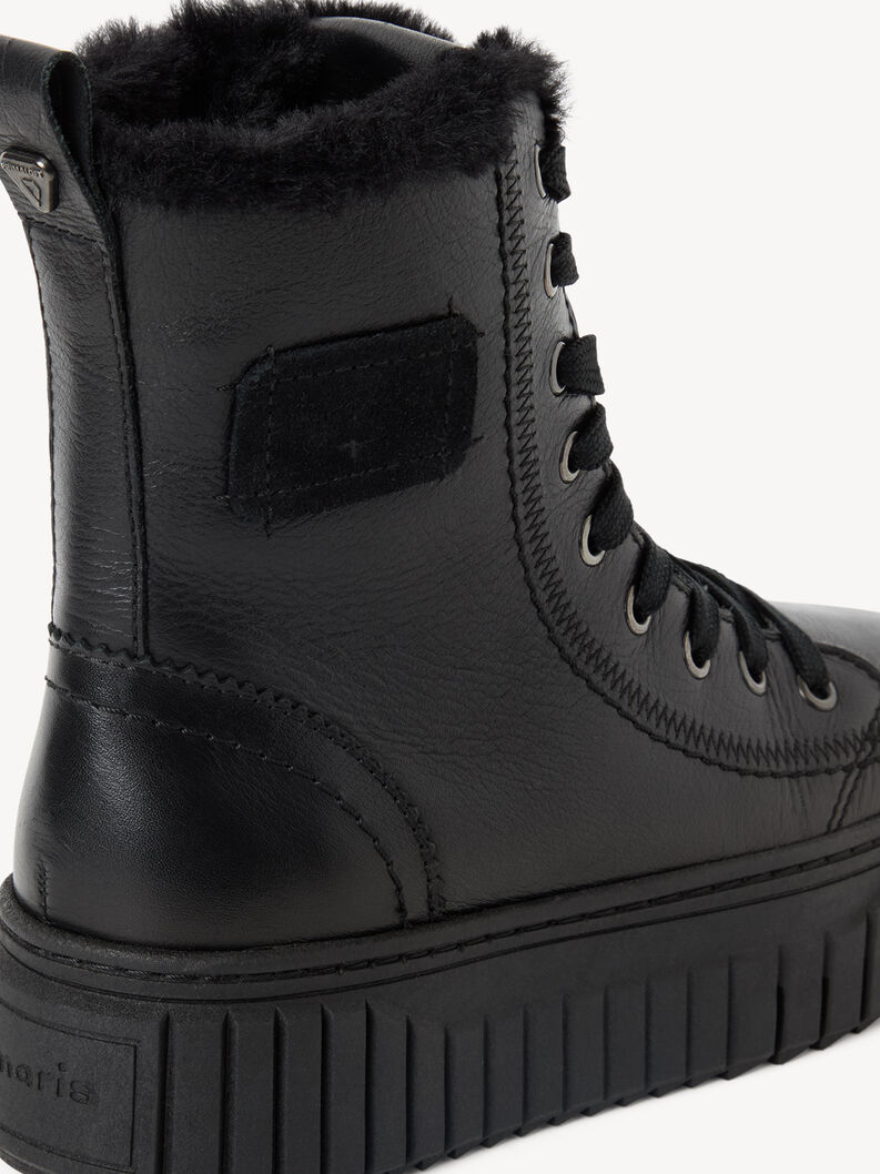 Kožen&eacute; Kotn&iacute;čkov&aacute; obuv - čern&aacute; tepl&aacute; pod&scaron;&iacute;vka, BLACK LEATHER, hi-res