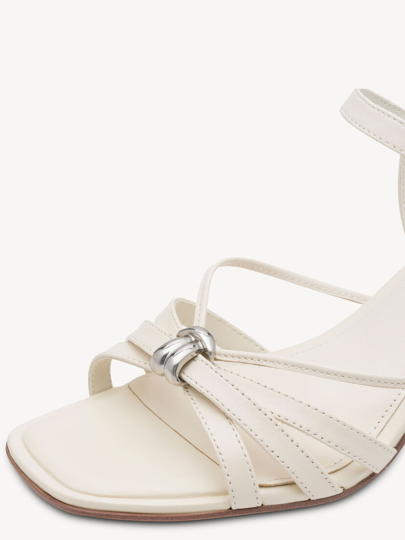 Leren Sandaaltje - wit, OFFWHITE LEA, hi-res