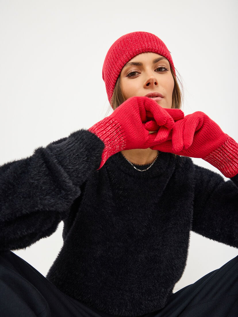 Handschoenen - rood, Scarlet, hi-res