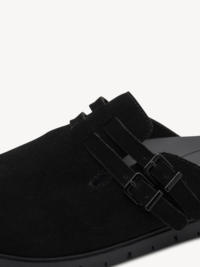 Mule en cuir - noir, BLACK, hi-res