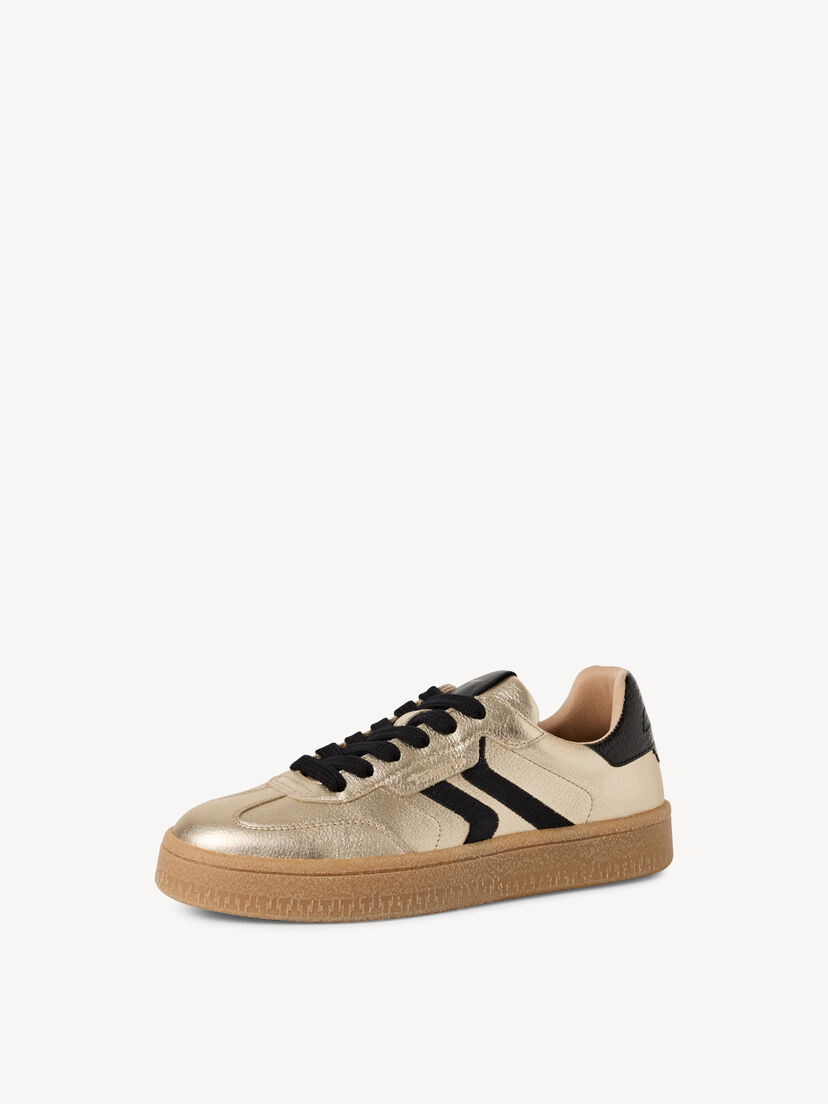 Leren Sneaker - goud, LT.GOLD COMB, hi-res