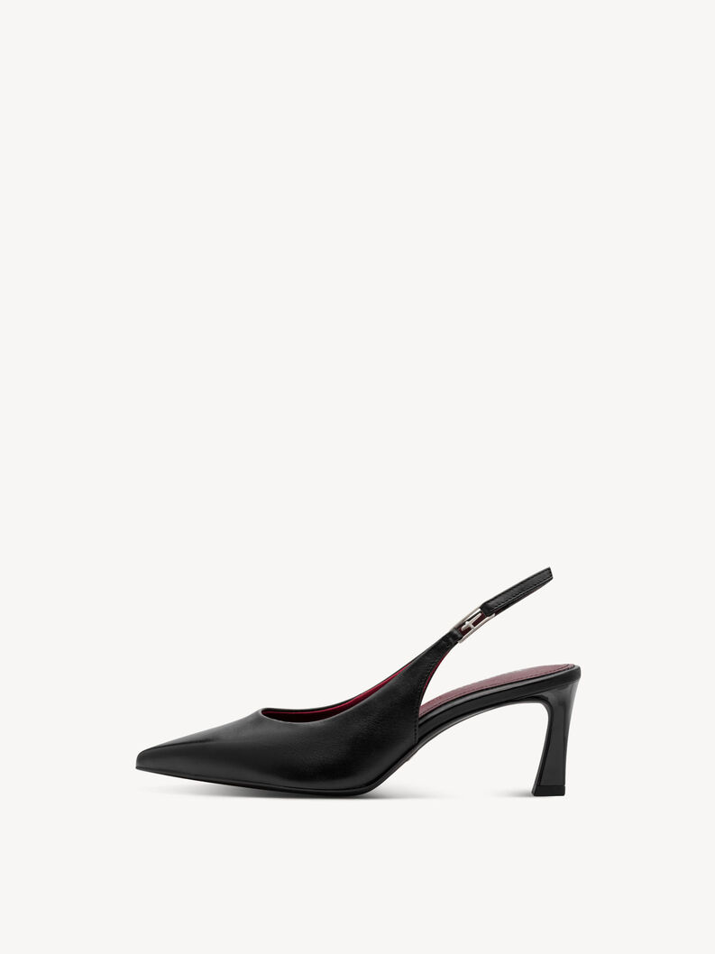 Scarpe con cinturino alla caviglia, BLACK LEATHER, hi-res