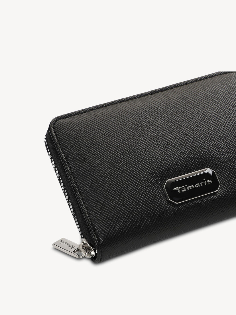 Portemonnee - zwart, black, hi-res