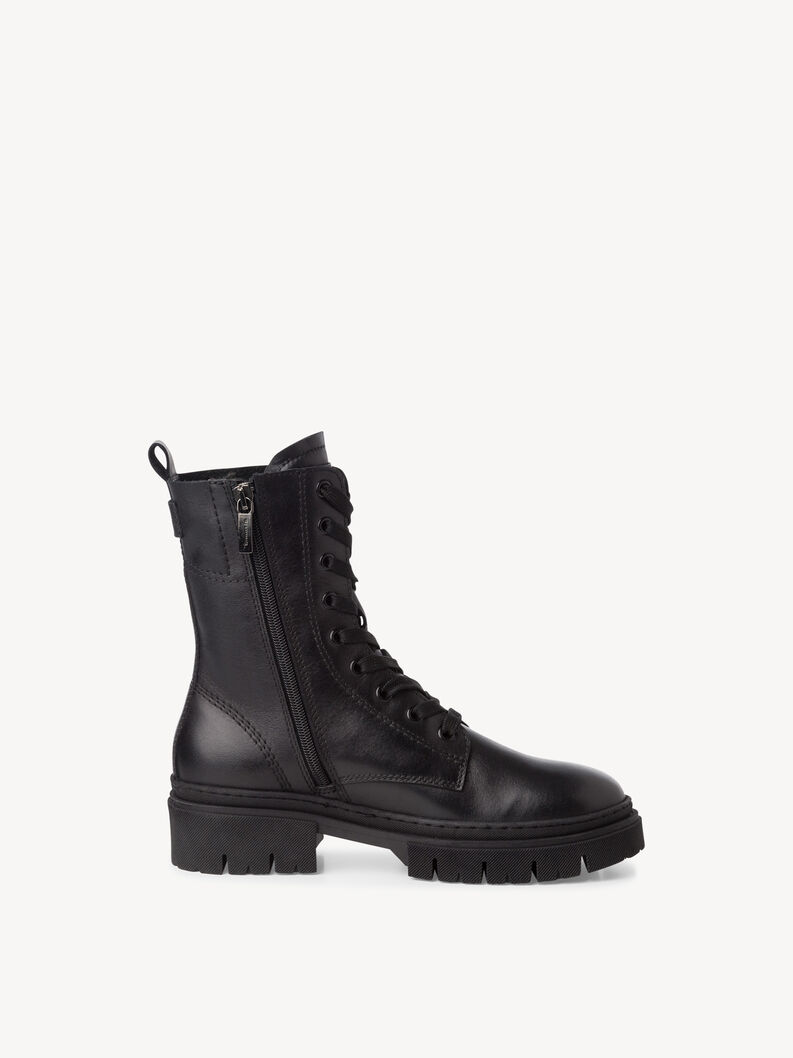 Bottine en cuir - noir, BLACK, hi-res