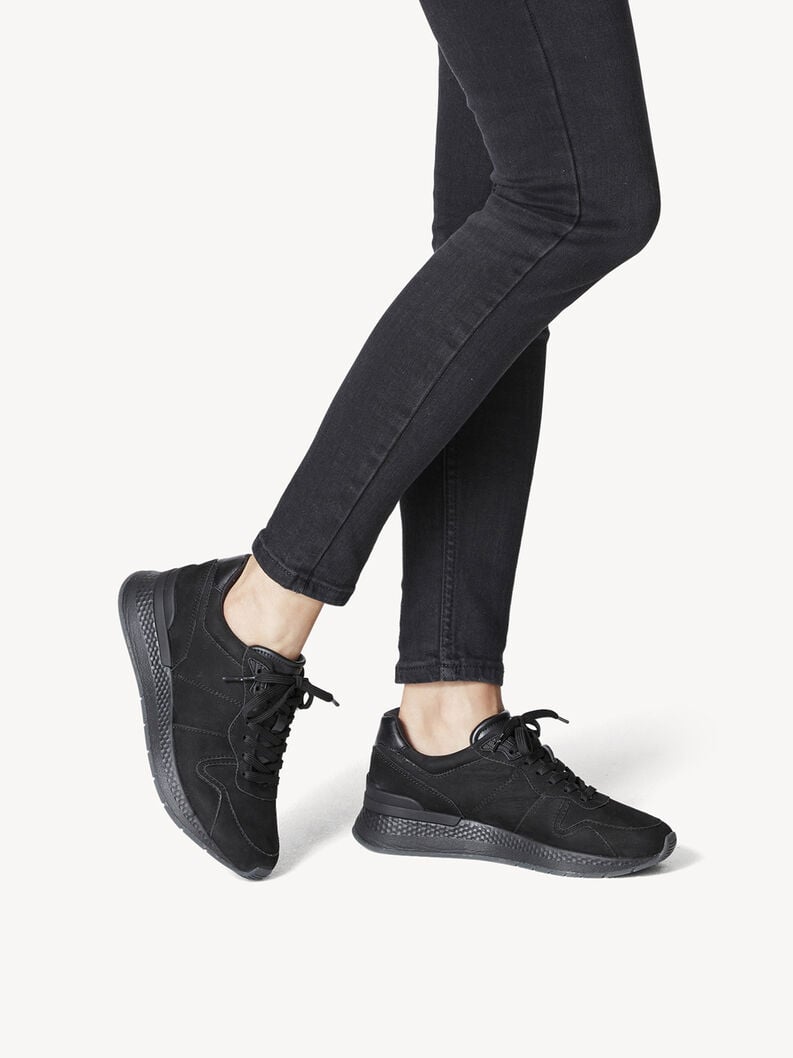 Sneaker - sort, BLACK UNI, hi-res