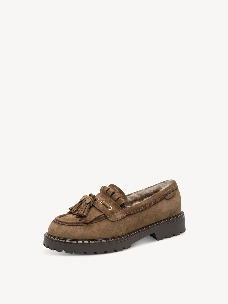Lederslipper - braun, CAMEL, hi-res